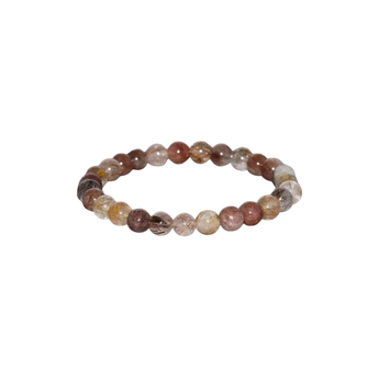 Copper Rutilated Quartz Bracelet (6mm) Energy & Protection Crystal - Heavenly Crystals Online