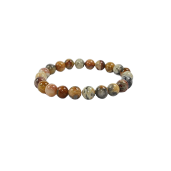 Crazy Lace Agate Bracelet (8mm) Joy, Balance & Emotional Uplift - Heavenly Crystals Online