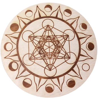 Deluxe Moon Cycle & Metatron's Cube Crystal Grid – Lunar Magic & Sacred Geometry - Heavenly Crystals Online