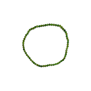 Diopside Faceted Bracelet (3mm) Heart Healing, Strength & Emotional Renewal - Heavenly Crystals Online