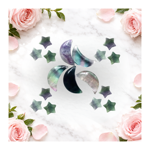 Rainbow Fluorite Stars & Moons – Clarity, Intuition & Emotional Balance