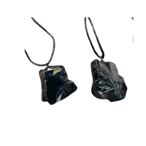 Elite Shungite Natural Genuine Stone Pendant - Protection, Grounding & EMF Shielding - Heavenly Crystals Online