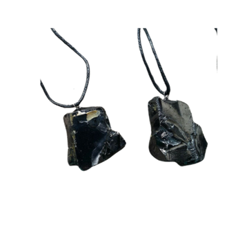 Elite Shungite Natural Genuine Stone Pendant - Protection, Grounding & EMF Shielding - Heavenly Crystals Online