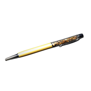 Golden Brown Tiger Eye Crystal Pen with Velvet Pouch - Heavenly Crystals Online