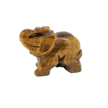 Golden Brown Tiger’s Eye Carved Elephant (65g) – Protection, Confidence & Solar Plexus Strength - Heavenly Crystals Online