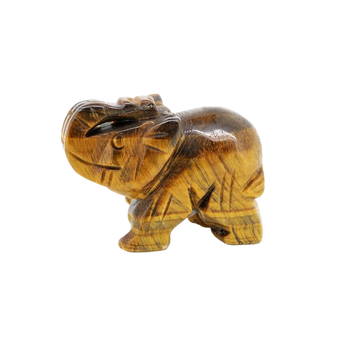 Golden Brown Tiger’s Eye Carved Elephant (71g) – Protection, Confidence & Solar Plexus Strength - Heavenly Crystals Online