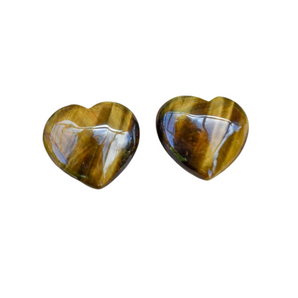 Golden Brown Tiger’s Eye Heart (50mm) – Protection, Confidence & Personal Power - Heavenly Crystals Online