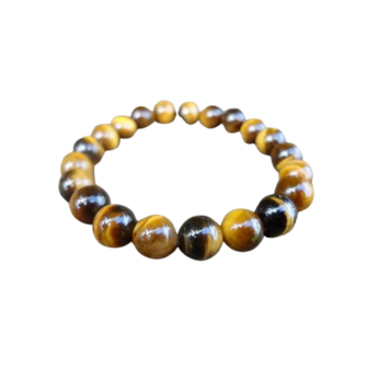 Golden Brown Tigers Eye Bracelet (8mm) Protection, Confidence & Grounding - Heavenly Crystals Online