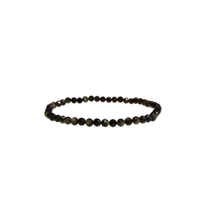 Golden Sheen Obsidian Bracelet (3mm) – Protection, Empowerment & Inner Vision - Heavenly Crystals Online