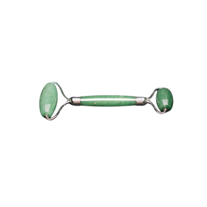 Green Aventurine Facial Silver Massage Roller - Heavenly Crystals Online
