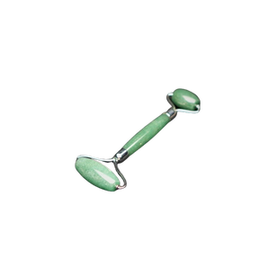 Green Aventurine Facial Silver Massage Roller - Heavenly Crystals Online