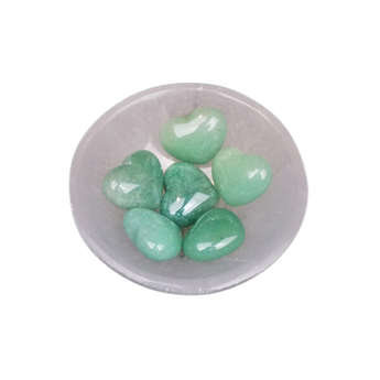 Green Aventurine Heart (30mm) – Luck, Prosperity & Emotional Healing - Heavenly Crystals Online