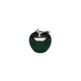 Green Cat’s Eye Apple (Man‑Made) 30mm – Prosperity, Luck & Heart‑Healing Energy - Heavenly Crystals Online