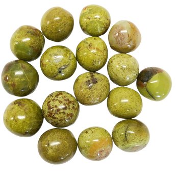 Green Opal Orb Tumbled Stone - Renewal, Emotional Healing & Heart Energy - Heavenly Crystals Online
