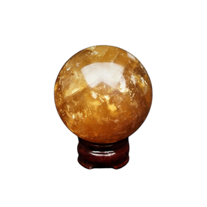 Honey Gold Calcite Sphere (597g) - Confidence, Clarity & Uplifting Solar Energy - Heavenly Crystals Online