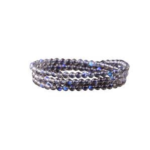 Labradorite Blue Rainbow Bracelet – Intuition, Aura Protection & Iridescent Energy - Heavenly Crystals Online