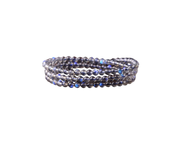 Labradorite Blue Rainbow Bracelet – Intuition, Aura Protection & Iridescent Energy - Heavenly Crystals Online