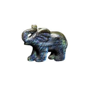 Labradorite Elephant (212g) – Intuition, Protection & Mystical Transformation - Heavenly Crystals Online