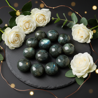 Labradorite Orb Tumbled Stone – Awakening, Intuition & Energetic Alignment - Heavenly Crystals Online