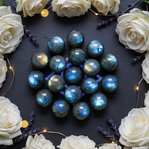 Labradorite Orb Tumbled Stone – Awakening, Intuition & Energetic Alignment - Heavenly Crystals Online