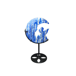 Lapis Lazuli Moon Fairy on Stand (369g) - Intuition, Wisdom & Celestial Guidance - Heavenly Crystals Online