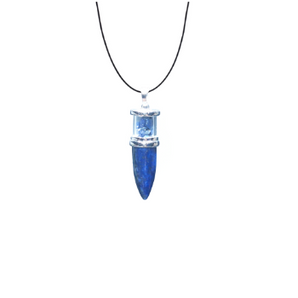 Lapis Lazuli Point Pendant with Crystal Chips – Wisdom, Truth & Intuition - Heavenly Crystals Online