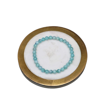 Larimar Bracelet - Genuine (5mm to 6mm) Calm, Soothing & Oceanic Healing Energy - Heavenly Crystals Online