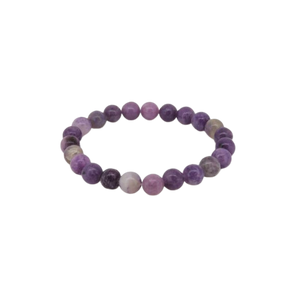 Lepidolite Bracelet (8mm) Calm, Emotional Balance & Stress Relief - Heavenly Crystals Online