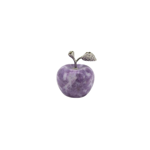 Lepidolite Carved Apple (30mm) - Calming Energy, Emotional Balance & Stress Relief - Heavenly Crystals Online