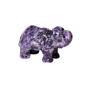 Lepidolite Elephant (149g) Calming Energy, Emotional Balance & Gentle Protection - Heavenly Crystals Online