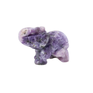 Lepidolite Elephant (52g) Calming Energy, Emotional Balance & Gentle Protection - Heavenly Crystals Online