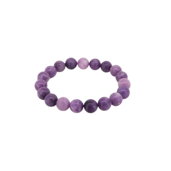 Lepidolite Purple Bracelet (8mm) Deep Calm, Emotional Balance & Soothing Energy - Heavenly Crystals Online