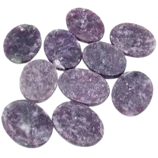 Lepidolite Thumb Worry Stone – Calm, Emotional Balance & Stress Relief - Heavenly Crystals Online