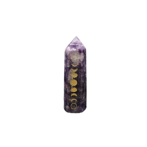 Lepidolite with Gold Moon Phase - 90 grams