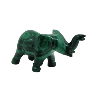 Malachite Elephant – Genuine (42g) Protection, Strength & Heart‑Healing Energy - Heavenly Crystals Online