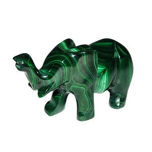 Malachite Elephant – Genuine (47g) - Protection, Strength & Heart‑Healing Energy - Heavenly Crystals Online