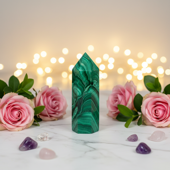 Malachite Generator Point Genuine (41g) – Protection, Transformation & Heart‑Healing Energy - Heavenly Crystals Online