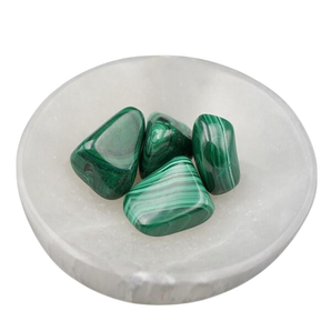 Malachite Tumbled Stone Genuine - Heart Chakra Activation, Protection & Inner Growth - Heavenly Crystals Online