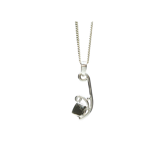 Moldavite Swan Pendant in 925 Sterling Silver with chain (B) Genuine Moldavite for Transformation - Heavenly Crystals Online