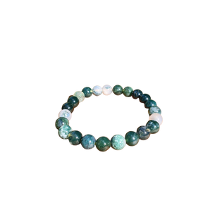 Moss Agate Bracelet - 8mm