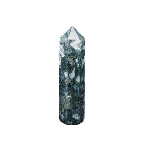 Moss Agate Generator Point (161g) – Grounding, Growth & Emotional Balance - Heavenly Crystals Online