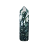 Moss Agate Generator Point (161g) – Grounding, Growth & Emotional Balance - Heavenly Crystals Online