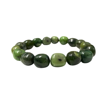 Nephrite Jade Tumbled Stone Bracelet – Protection, Harmony & Emotional Balance - Heavenly Crystals Online
