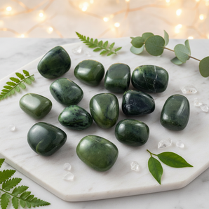 Nephrite Tumbled Stone – Grounding, Renewal & Heart-Centred Energy - Heavenly Crystals Online