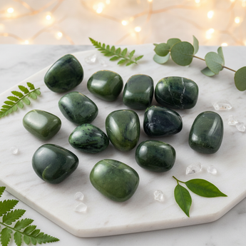 Nephrite Tumbled Stone – Grounding, Renewal & Heart-Centred Energy - Heavenly Crystals Online