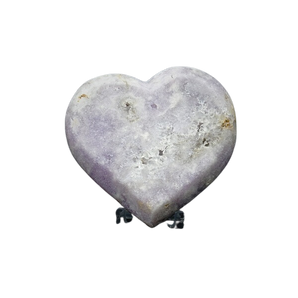 Pink Amethyst Heart with stand - 665 grams