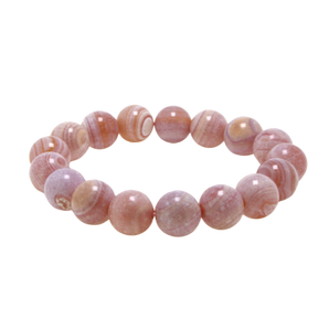 Pink Agate Bracelet - 12mm