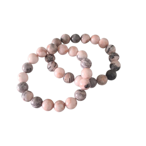 Pink Zebra Jasper Bracelet - 6mm to 7mm