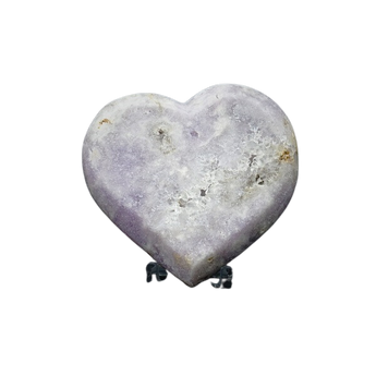 Pink Amethyst Heart with Stand (665g) – Heart Healing, Emotional Balance & Gentle Protective Energy - Heavenly Crystals Online