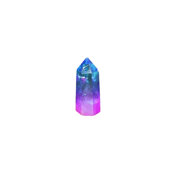 Pink & Blue Aura Quartz Generator Point (85g) - Joy, Calm & High‑Vibration Energy - Heavenly Crystals Online